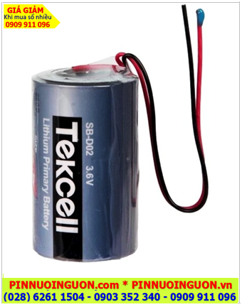 Tekcell SB-D02 (Dây đỏ đen); Pin nuôi nguồn Tekcell SB-D02 lithium 3.6v D 19000mAh _Xuất xứ Hàn Quốc